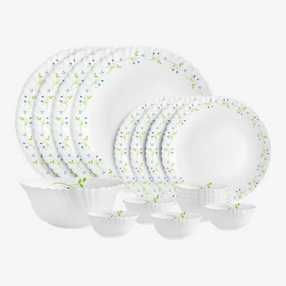 cello Pack of 17 Opalware Dazzle Tropical Lagoon |Crockery| Dinner Set