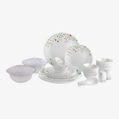 cello Pack of 37 Opalware Dazzle Hanging Garden 37 Pcs Dinner Set