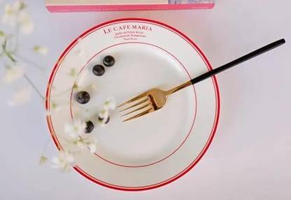 BHD Ceramic Le Cafe Maria Plate Red Dinner Set