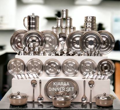 KIARAA Pack of 61 Stainless Steel Kiaraa Dinner Set