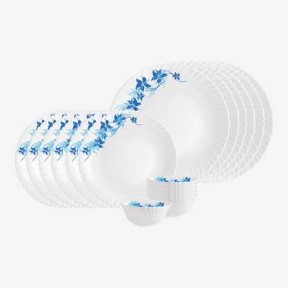 cello Pack of 18 Opalware Dazzle Swirl Dinner Set