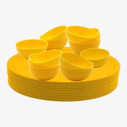 x pods Pack of 18 Plastic Dinner Set