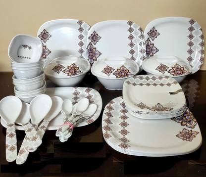 Rishu Pack of 41 Melamin Dinner Set