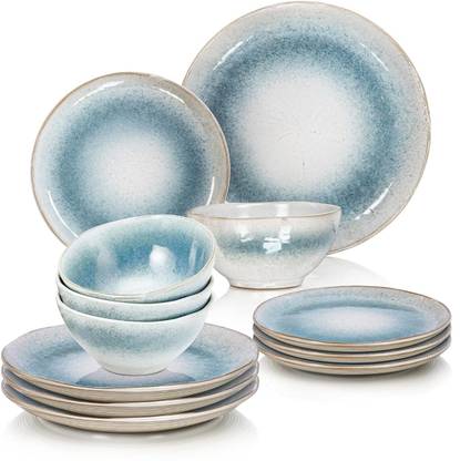 anko Pack of 12 Stoneware Anko Stoneware Dinner Set 12 Piece Dinner Set
