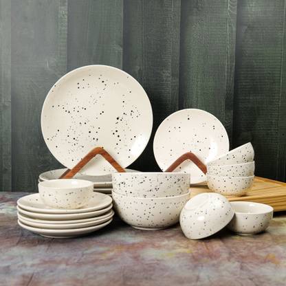 Artysta Pack of 20 Ceramic Artysta 'Smokey Marble' Dinnerware Crockery Set Dinner Set
