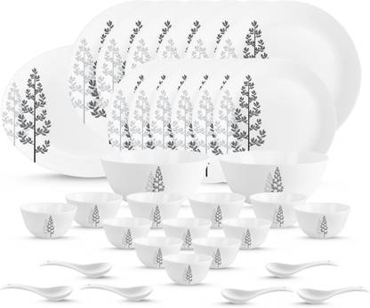 cello Pack of 33 Opalware discover a collection of light weight, break & chip resistant, Winter Pine Dinner Set