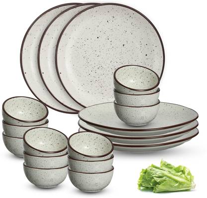 Urban Chef Pack of 18 Ceramic Ceramic Stoneware Handcrafted 18 Pieces Dinner Set Dinner Set