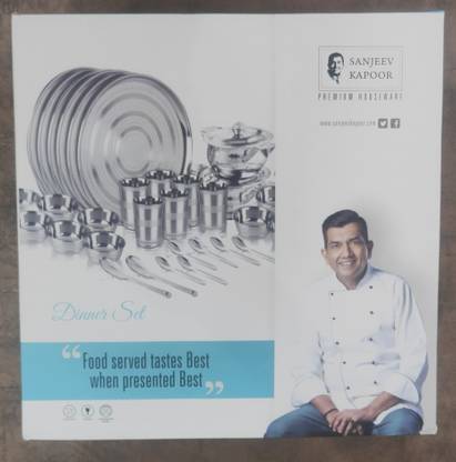 Sanjeev Kapoor Pack of 36 Stainless Steel Sanjeev Kapoor Dinner Set