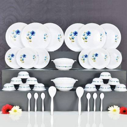 KP ART Pack of 36 Plastic Savreen Plastic Unbre Designed Dinner Set for Kitchen (36 PCS) Dinner Set