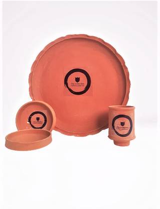 clay collection Pack of 4 Terracotta Dinner Set