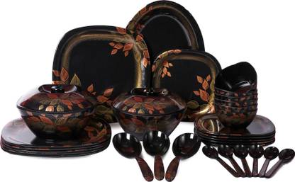 AE Maharani Pack of 40 Melamin Dinner Set (Pack of 40) Dinner Set