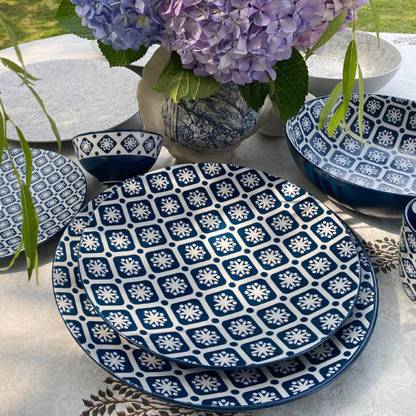 Hitkari Pack of 12 Porcelain Dinner Set