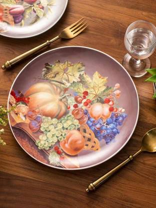 THEDECORKART Ceramic Still Life Dinner Plate Dinner Set
