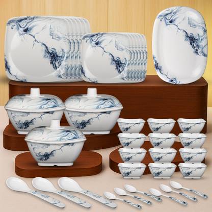 Sigri-wala Pack of 40 Melamin Dinner Set