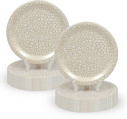AURKA Pack of 24 Melamin 11" Giraffe Pattern Dinnerware Plates Perfect for Serving Food, Lunch, Breakfast Dinner Set