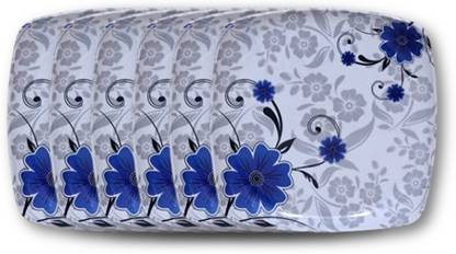 CARNIVAL Pack of 6 Melamin Square(916)10 Inch Beautyfull Dinner Plate/Lunch Plate Set 6 Pcs Of Melamine Dinner Set