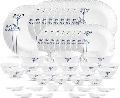 LAOPALA Pack of 46 Opalware Novo Aqua Spray Dinner Set