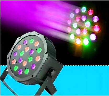 WBD 18 Led Par Light for DJ Disco Party Stage Lighting Weddings and Functions RGB Single Disco Ball