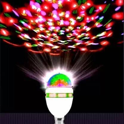 Hermano 360 Degree LED Crystal Rotating Bulb Magic Disco LED Light Single Disco Ball