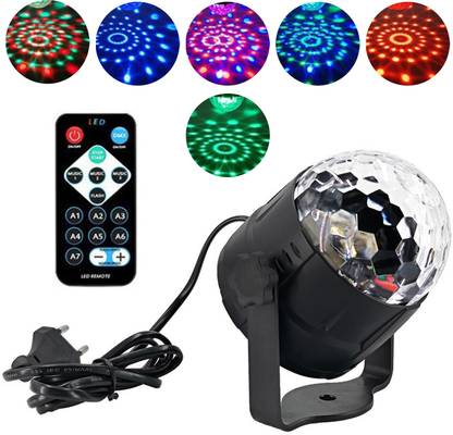 WRADER RGB DISCO Projection Light with 7 Functional Modes Party DJ Light for Birthday Disco Ball Set