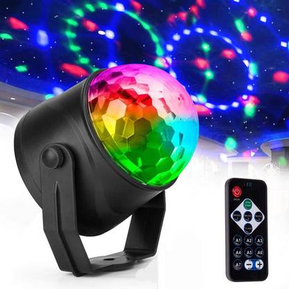 VOLTegIC Magical Crystal Ball Led Rotating Disco Lights Single Disco Ball
