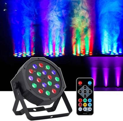 WBD 18 LED RGB DJ PAR Light Stage Wash Lighting Sound Activated with DMX Controller Single Disco Ball