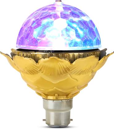 Glowing Night Golden Jumbo Disco Bulb for Party Home Birthday Dancing Stage and Diwali Bulb Single Disco Ball