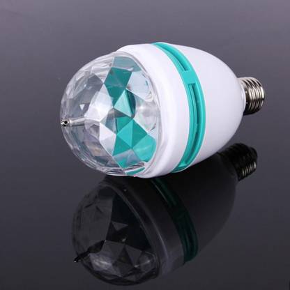 TRUDO LED Rotating Light Bulb Disco Party Light 3-Watt E27 Single Disco Ball