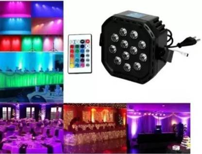 Skylight DJ LED Par Flood Light with 12 LEDs 24 Keys Remote Control Dual Disco Ball