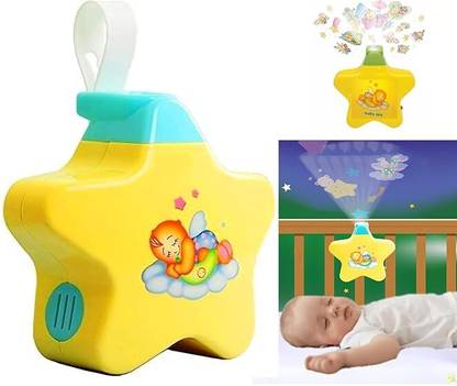 KOBBET Little Angel Musical baby star Projector Toy for NewBorn kids with Light & Music Single Disco Ball