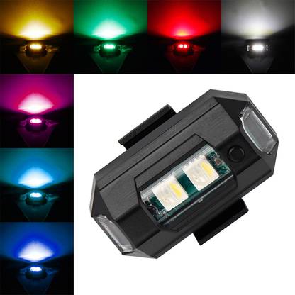 WRADER Aircraft Light with 7 Colors + Flashing Modes Strobe Light for Bikes & Drones Shower Laser Light