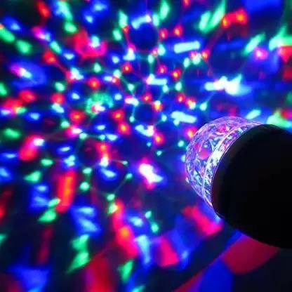 WORLD7 Dico Rotating Bulb Magic Disco Light Night Lamp for Party/Home Decoration Disco Ball Set