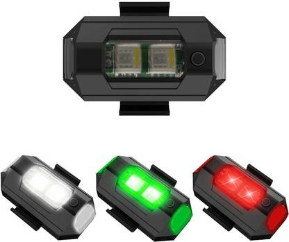 MOOZMOB Aircraft Light with 7 Colors and Flashing Modes Strobe Light for Helmets & Drone Small LED Light for Helmets and Drones USB Rechargeable Aircraft Multicolor Led Light