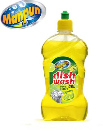 Manpun Dish Cleaning Gel With power of lemons , 1000 ml Dishwash Liquid ( 1 Ltr) Dish Cleaning Gel