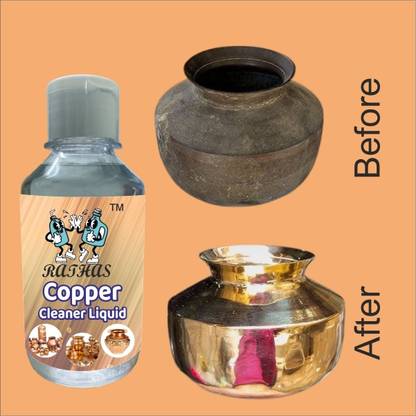 RATHAS Premium Copper Cleaner Liquid - Remove Tarnish & Restore Shine Instantly(200gm) Dish Cleaning Gel