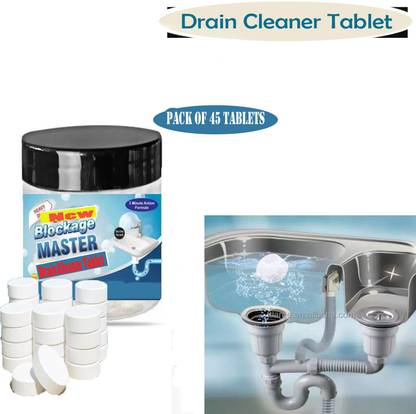 S R SHINE Drain Smell Eliminator and Sink Cleaner. Fresh Lemon Scent-7 GRAMS Pack, 45 Dish Cleaning Gel