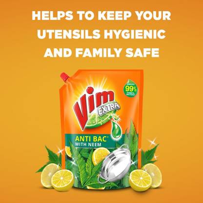 Vim Dishwash Anti Bac Liquid Dish Cleaning Gel
