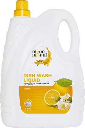 Moon and Mount Dishwash Liquid Gel With Lime Fragrance Leaves No Residue Dishwashing Liquid Dish Cleaning Gel  (Lemon, 5000 ml)