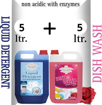 varunda Top load detergent 5 ltr rose dish wash Liquid Detergent Dish Cleaning Gel