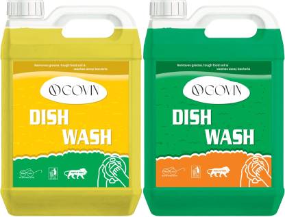 GOVIN WASH Dish Cleaning Gel green,yellow Non Acidic Dish-washing liquid combo pack of -2 Dish Cleaning Gel