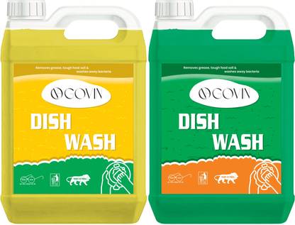 GOVIN WASH Dish Cleaning Gel green,yellow Non Acidic Dish-washing liquid combo pack of -2 Dish Cleaning Gel