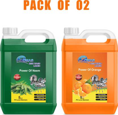 Zomas NEEM & ORANGEPOWER DISH WASHIND LIQUID SUPER CLIENIMG DISH WASH GEL Dish Cleaning Gel