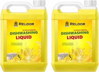 RELDOR Dish Washer Liquide Yellow Combo 10Ltr. Dish Cleaning Gel