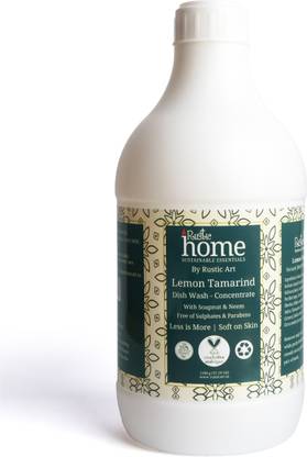 RUSTIC ART Lemon Tamarind Dish Wash Concentrate 1100ml Dish Cleaning Gel (lemon, 1.1 L) Dish Cleaning Gel (lemon, 1.1 L) Dish Cleaning Gel