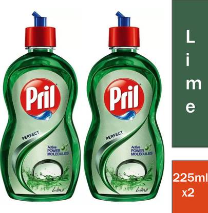 Pril Lime Grease Fighter Insta Clean @@ Pack Of 2(225MLX2) Dish Cleaning Gel
