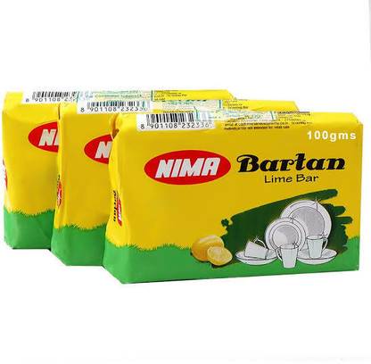 Nirma Bartan Lime Bar ## Pack Of (2N×200g) Dishwash Bar