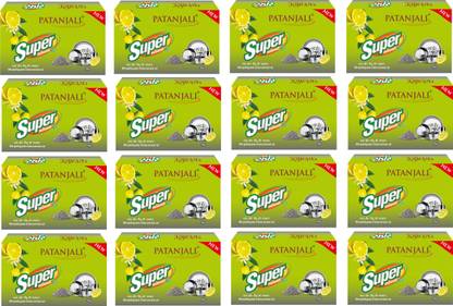 PATANJALI Super Dish Wash Bar - (Pack of 16) - (Total 1120GM, Each 70GM) Dishwash Bar