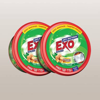 Exo New Zero Waste Monthly Bar 500g. [ 250g.x 2 Pack ] + 10 Extra Green Power Scrub Dishwash Bar