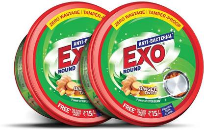 Exo New Zero Waste Monthly Bar 500g. [250g.x 2 Pack ] + 10 Steel Power Scrub Dishwash Bar