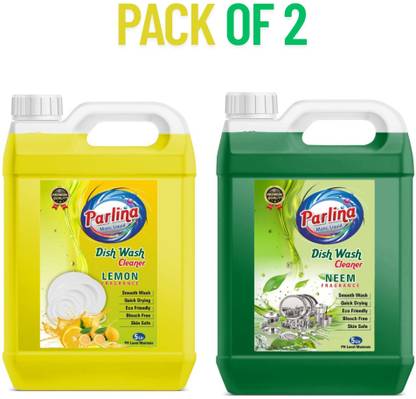 parlina LEMON AND NEEM POWER DISH WASH LIQUID SUPER CLIENING COMBO DISH WASH GEL Dishwash Bar